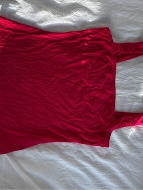 Reformation Vibrant Pink Ribbed Tank Top